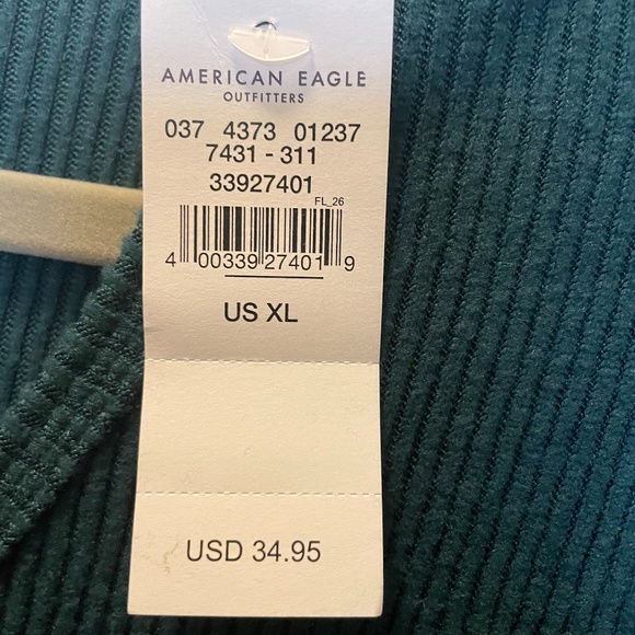 American Eagle Long Sleeve V-Neck Shirt - Picture 2 of 2